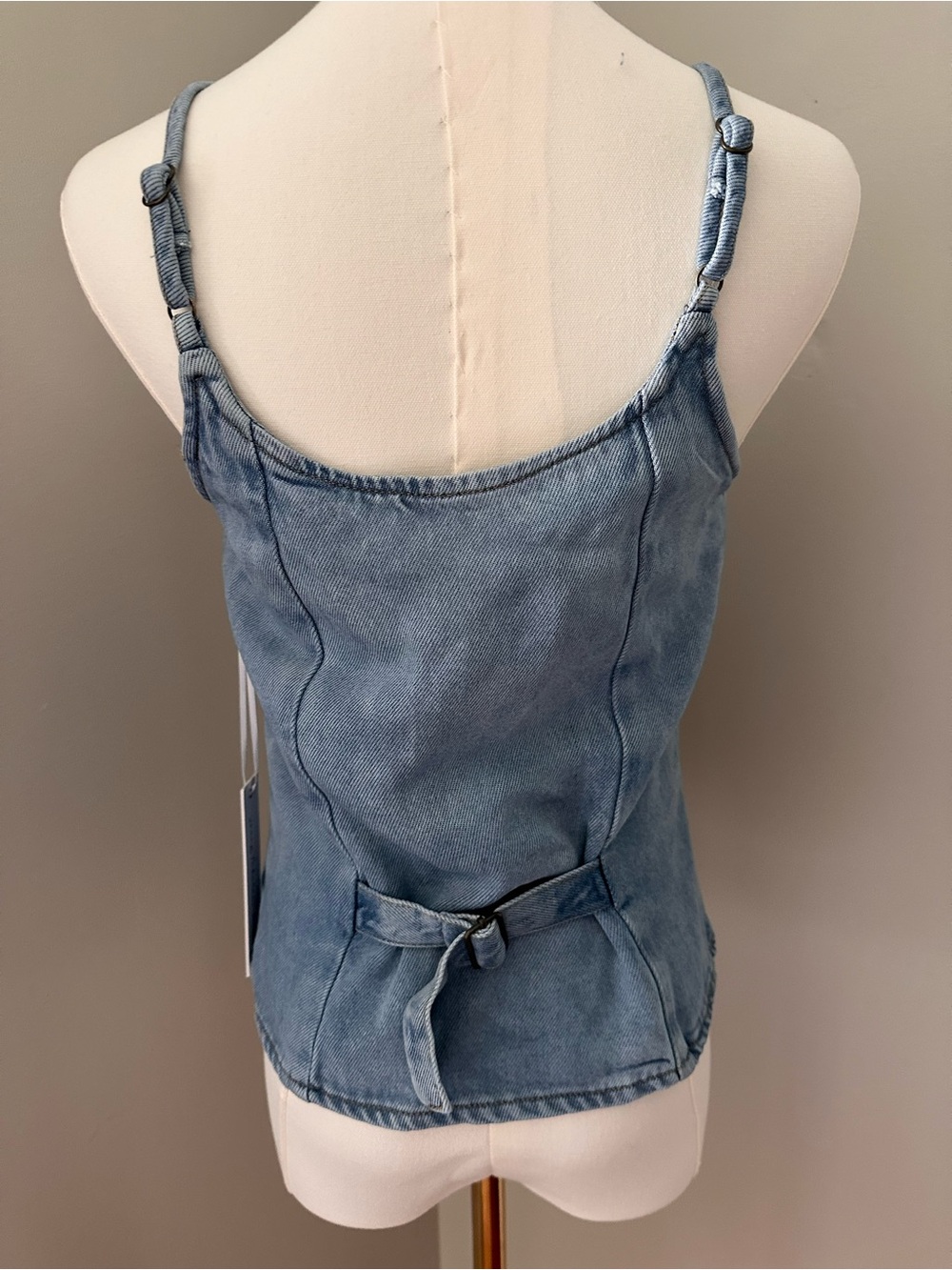 NWT young, fabulous & broke Button-Up Denim Vest - Picture 14 of 15